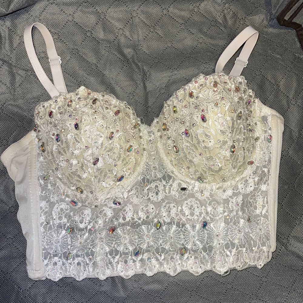 windsor rhinestone corset top